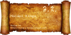 Halápi Kinga névjegykártya