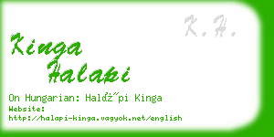 kinga halapi business card